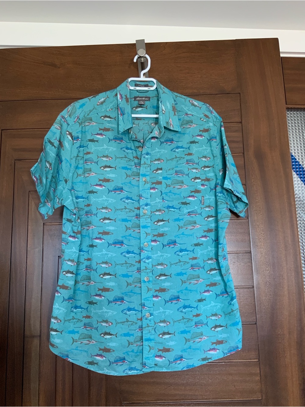 EDDIE BAUER Fish Shirt, Short Sleeve, Sz XL